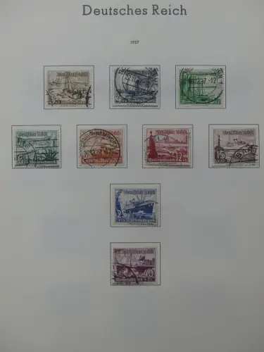 Deutsches Reich ab 1872-1933 teilbesammelt in 2 Leuchtturm Vordrucken #LZ789