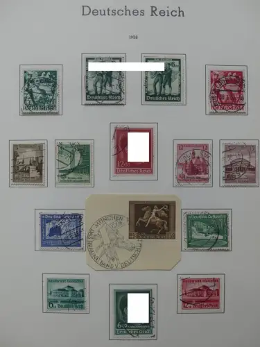 Deutsches Reich ab 1872-1933 teilbesammelt in 2 Leuchtturm Vordrucken #LZ789