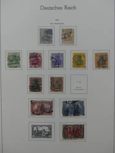 Deutsches Reich ab 1872-1933 teilbesammelt in 2 Leuchtturm Vordrucken #LZ789