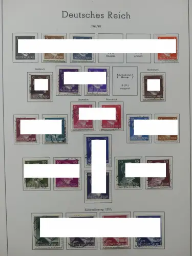 Deutsches Reich ab 1872-1933 teilbesammelt in 2 Leuchtturm Vordrucken #LZ789