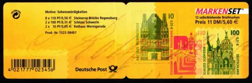 BRD Bund MH 43 postfrisch selbstklebend #KU797