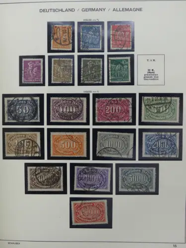 Deutsches Reich gestempelt, mit einigen Zugaben im Schaubek-Ordner #LZ882