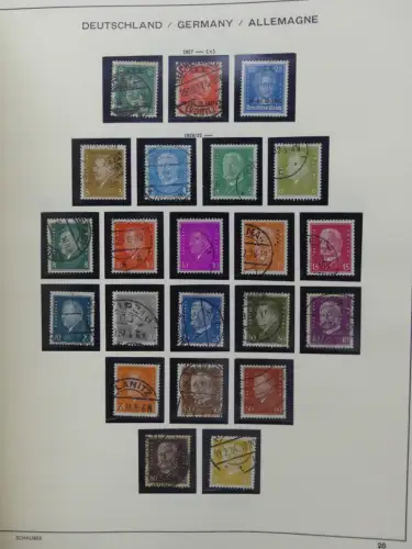 Deutsches Reich gestempelt, mit einigen Zugaben im Schaubek-Ordner #LZ882