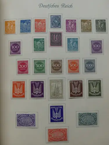 Deutsches Reich ab Brustschild mit * bzw. gestempelt im Schaubek Binder #LZ871