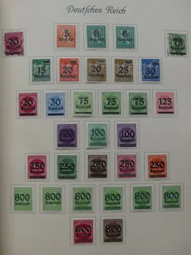 Deutsches Reich ab Brustschild mit * bzw. gestempelt im Schaubek Binder #LZ871