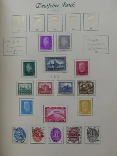 Deutsches Reich ab Brustschild mit * bzw. gestempelt im Schaubek Binder #LZ871