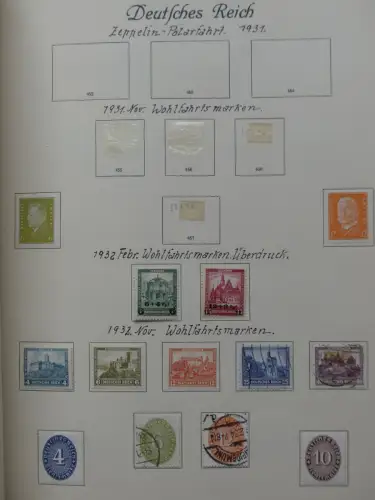 Deutsches Reich ab Brustschild mit * bzw. gestempelt im Schaubek Binder #LZ871