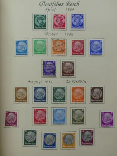 Deutsches Reich ab Brustschild mit * bzw. gestempelt im Schaubek Binder #LZ871