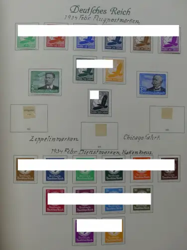 Deutsches Reich ab Brustschild mit * bzw. gestempelt im Schaubek Binder #LZ871