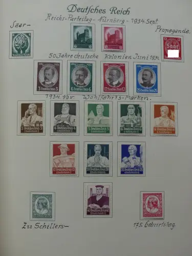 Deutsches Reich ab Brustschild mit * bzw. gestempelt im Schaubek Binder #LZ871