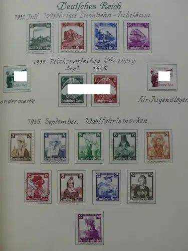 Deutsches Reich ab Brustschild mit * bzw. gestempelt im Schaubek Binder #LZ871