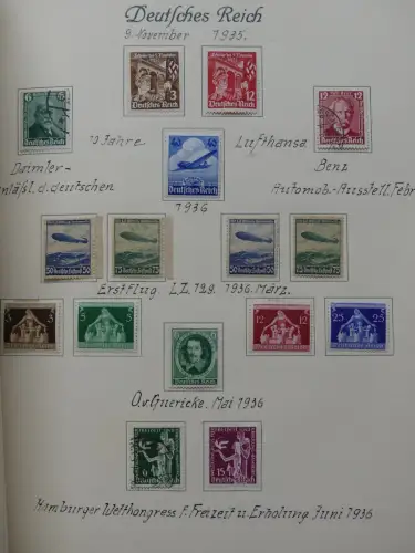 Deutsches Reich ab Brustschild mit * bzw. gestempelt im Schaubek Binder #LZ871