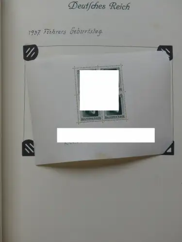 Deutsches Reich ab Brustschild mit * bzw. gestempelt im Schaubek Binder #LZ871