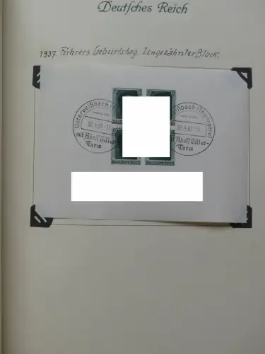 Deutsches Reich ab Brustschild mit * bzw. gestempelt im Schaubek Binder #LZ871