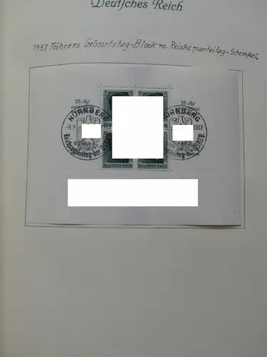 Deutsches Reich ab Brustschild mit * bzw. gestempelt im Schaubek Binder #LZ871