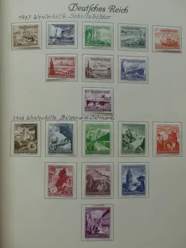 Deutsches Reich ab Brustschild mit * bzw. gestempelt im Schaubek Binder #LZ871