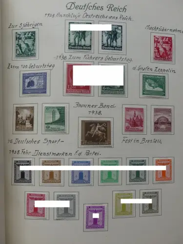 Deutsches Reich ab Brustschild mit * bzw. gestempelt im Schaubek Binder #LZ871