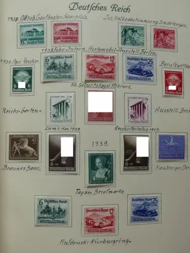 Deutsches Reich ab Brustschild mit * bzw. gestempelt im Schaubek Binder #LZ871