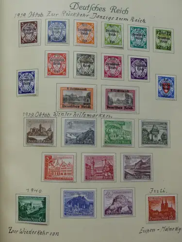 Deutsches Reich ab Brustschild mit * bzw. gestempelt im Schaubek Binder #LZ871