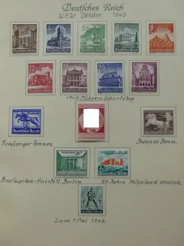 Deutsches Reich ab Brustschild mit * bzw. gestempelt im Schaubek Binder #LZ871