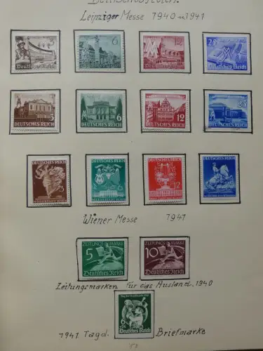 Deutsches Reich ab Brustschild mit * bzw. gestempelt im Schaubek Binder #LZ871