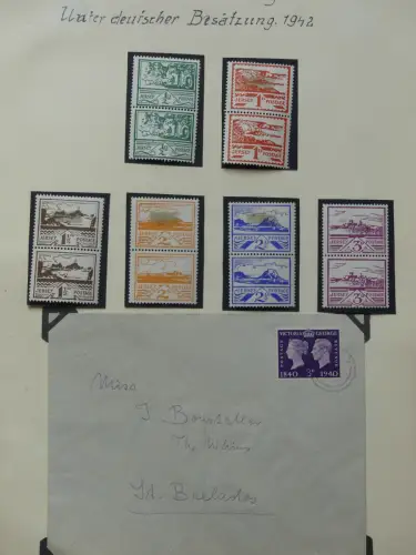 Deutsches Reich ab Brustschild mit * bzw. gestempelt im Schaubek Binder #LZ871