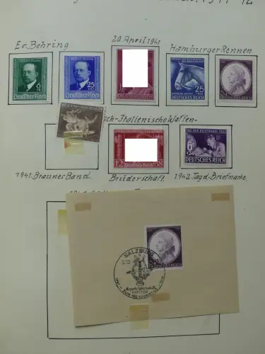 Deutsches Reich ab Brustschild mit * bzw. gestempelt im Schaubek Binder #LZ871