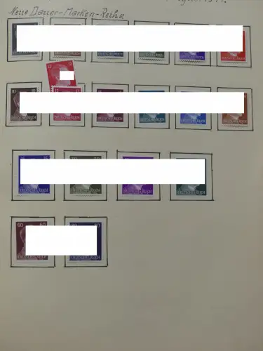 Deutsches Reich ab Brustschild mit * bzw. gestempelt im Schaubek Binder #LZ871