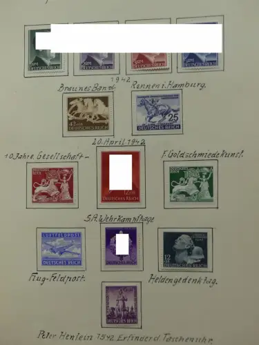 Deutsches Reich ab Brustschild mit * bzw. gestempelt im Schaubek Binder #LZ871