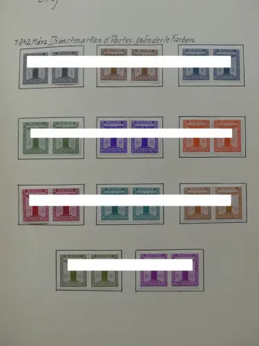 Deutsches Reich ab Brustschild mit * bzw. gestempelt im Schaubek Binder #LZ871