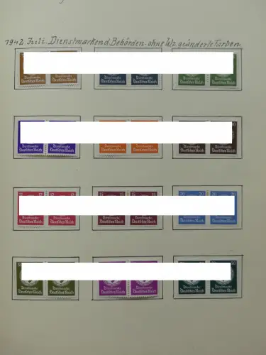 Deutsches Reich ab Brustschild mit * bzw. gestempelt im Schaubek Binder #LZ871