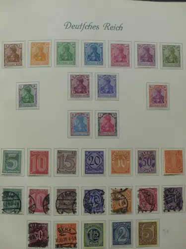 Deutsches Reich ab Brustschild mit * bzw. gestempelt im Schaubek Binder #LZ871