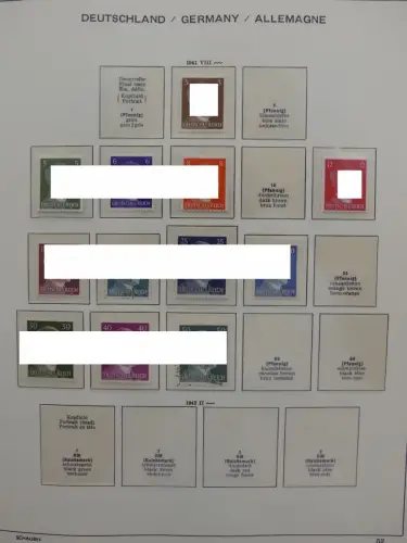 Deutsches Reich ab 1933 und etwas Besetzung im Schaubek Vordruck #LZ942