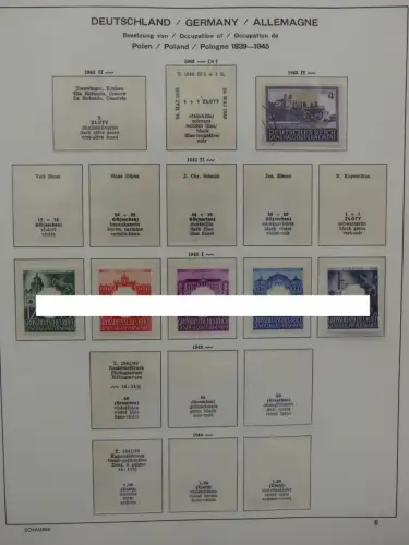 Deutsches Reich ab 1933 und etwas Besetzung im Schaubek Vordruck #LZ942