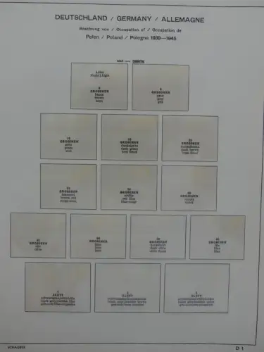 Deutsches Reich ab 1933 und etwas Besetzung im Schaubek Vordruck #LZ942