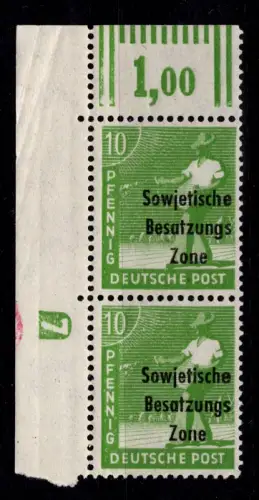 SBZ 185 DZ 7 postfrisch im senkr. Paar #OR548