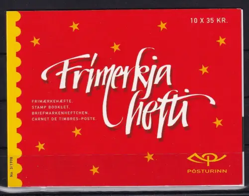 Island 900 gestempelt als Markenheftchen #DAK76