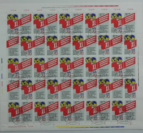DDR ZD-Bogen 3049 gestempelt ESST mit DV 1 #OO267