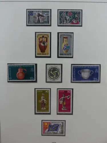 Europa Cept mit Nato Vorläufern in 3 Safe Vordruckalben #LZ976