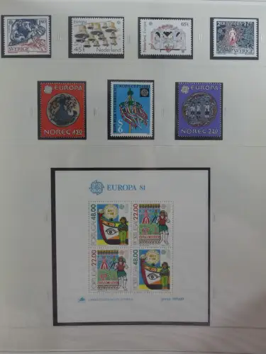 Europa Cept mit Nato Vorläufern in 3 Safe Vordruckalben #LZ976