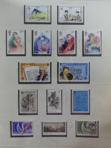 Europa Cept mit Nato Vorläufern in 3 Safe Vordruckalben #LZ976