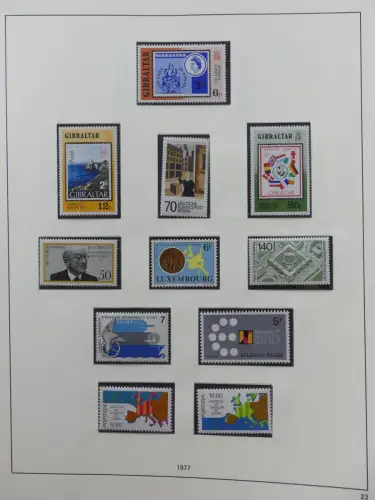 Europa Cept mit Nato Vorläufern in 3 Safe Vordruckalben #LZ976