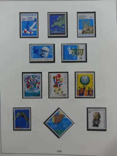 Europa Cept mit Nato Vorläufern in 3 Safe Vordruckalben #LZ976