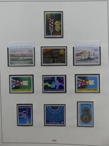 Europa Cept mit Nato Vorläufern in 3 Safe Vordruckalben #LZ976