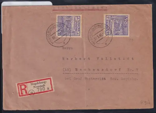 Sowjetische Zone 89 A auf Brief Provinz Sachsen #DAR77