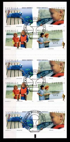 Schweden 2584-2587 als MH gestempelt selbstklebend #DAS41