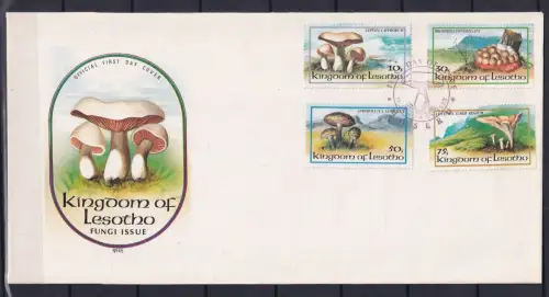 Lesotho 411-414 gestempelt als FDC / Pilze #OE429
