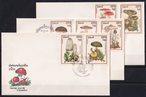 Laos 828-834 gestempelt als FDC / Pilze #OE428