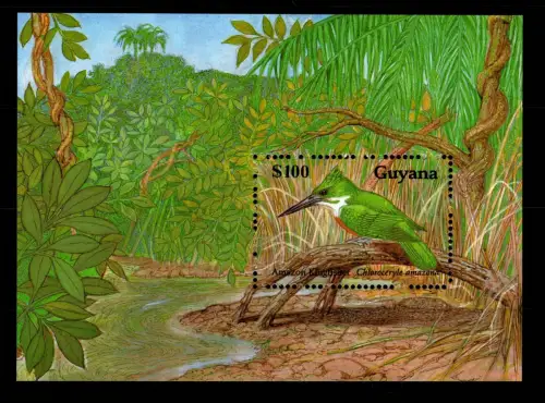 Guyana Block 76 postfrisch Vögel #OE463