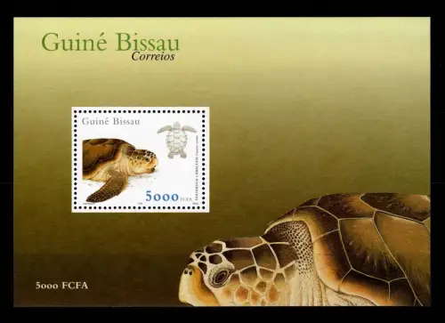 Guinea Bissau Block 350 postfrisch Schildkröte #OE460